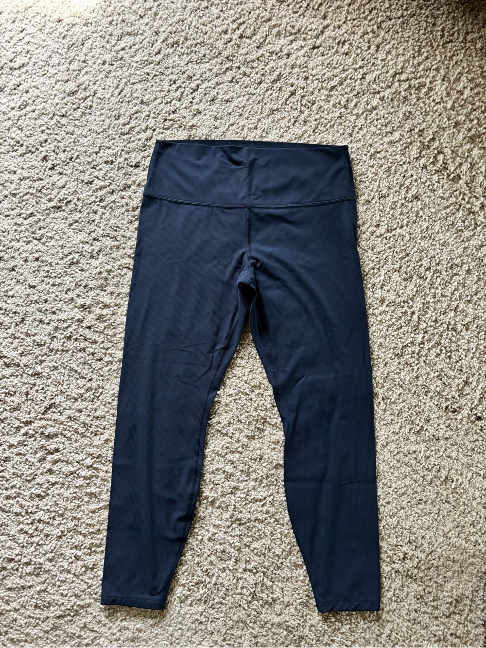 all in motion Navy Blue Ribbed High-Waist Performance Leggings